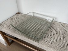 Usado, 🍊Bandeja de armazenamento a frio de vidro transparente para geladeira vintage com nervuras 14 x 12,5 x 2,5" comprar usado Usado, 🍊Bandeja de armazenamento a frio de vidro transparente para geladeira vintage com nervuras 14 x 12,5 x 2,5" comprar usado  Enviando para Brazil
