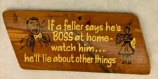 Placa HUMOR 3,5X8": Se FELLER disser que é chefe da casa observe-o - ELE VAI MENTIR comprar usado  Enviando para Brazil