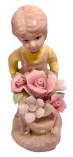 Girl wheelbarrow figurine for sale  Mena