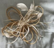 Ladies fascinator beige for sale  EXETER