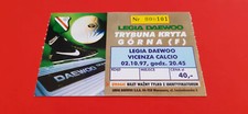 used ticket LEGIA Warszawa - VICENZA Calcio 02.10.1997 na sprzedaż  PL