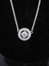 Colar de corrente de prata esterlina 925 com pingente de quartzo Pandora comprar usado  Enviando para Brazil