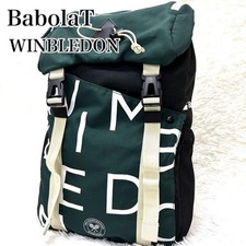 Usado, Mochila Babolat Wimbledon de náilon roll-top verde escuro preta bolso de malha usada comprar usado  Enviando para Brazil