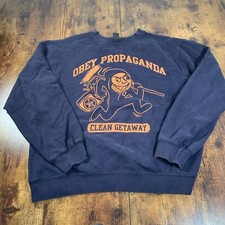 Usado, Moletom Obey Clean Getaway tamanho médio azul manga comprida Shepard Fairey comprar usado  Enviando para Brazil