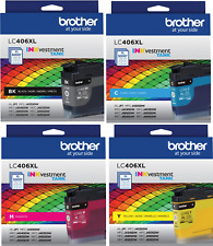 Nova Bolsa de Cartuchos de Tinta Genuína Brother LC406XL Cor Preta 4PK, usado comprar usado  Enviando para Brazil