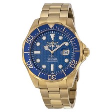 Usado, Relógio masculino Invicta Pro Diver mostrador cabine azul banhado a íons dourados 14357 comprar usado  Enviando para Brazil