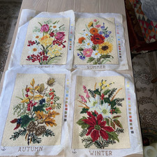 Seasons needlepoint completed for sale  TEMPLECOMBE