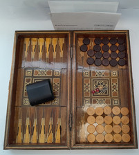 Wooden mosaic backgammon for sale  WELWYN GARDEN CITY