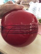 Kugelvase glas rot gebraucht kaufen  Herten