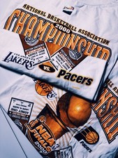 Camiseta Vintage OG 00’s 2000 NBA Finals Lakers Vs. Pacers DS Kobe Basquete comprar usado  Enviando para Brazil