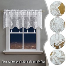 Cortina de café renda valance janela rede transparente voile painel curto decoração cozinha. comprar usado  Enviando para Brazil