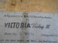 Victoria vicky betriebserlaubn gebraucht kaufen  Hausham