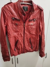 Lederjacke rot amisu gebraucht kaufen  Frankenberg