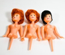 3 mini boneca Wilton-1977 decoração bolo escolha 4 1/2" altura 2 vermelha/1 morena, usado comprar usado  Enviando para Brazil