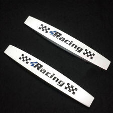 2x Racing R emblema de metal cromado emblema de corrida adesivo de porta-malas lateral para VW Golf GTI  comprar usado  Enviando para Brazil