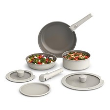 CONJUNTO DE PANELAS BELLA 8 PEÇAS CERÂMICA ANTIADERENTE ODJ-BLS801 - LEITE DE AVEIA comprar usado  Enviando para Brazil