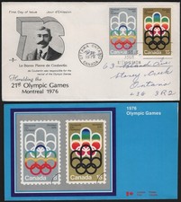 Can 623 & 624 - 1973 1976 Jogos Olímpicos - Combo FDC By Rose Craft com Boletim comprar usado  Enviando para Brazil