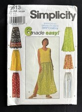 Saia e calça Simplicity 7513 Misses 6 feitas fáceis 1997 padrão tamanho XS-S-M sem cortes, usado comprar usado  Enviando para Brazil