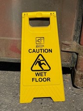 Yellow caution wet for sale  WESTERHAM
