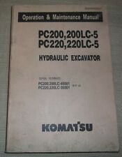 KOMATSU PC200-5 PC200LC-5 PC220-5 ESCAVADEIRA MANUAL DE OPERAÇÃO E MANUTENÇÃO comprar usado  Enviando para Brazil