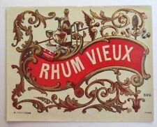 Etiquette ancienne rhum d'occasion  Paris VIII