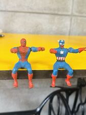 Figuras vintage de Gulliver do Homem-Aranha e Capitão América dos anos 70 comprar usado  Brasil 