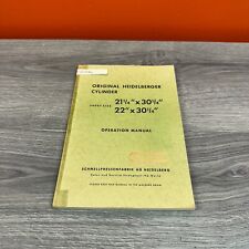 Original heidelberg instructio for sale  Derby