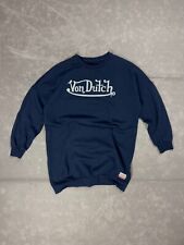 Von Dutch navy crewneck z dużym nadrukiem (S) streetwear retro damska bluza y2k na sprzedaż  PL