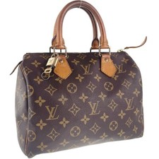 Bolsa de mão Louis Vuitton monograma Speedy 25 couro tecido marrom 2988, usado comprar usado  Enviando para Brazil
