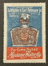 Selos de viagem: selo publicitário da Dinamarca Cinderela - perfume Madame Butterfly comprar usado  Enviando para Brazil