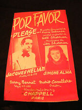 Usado, "Partition Por Favor Please Jacques Hélian Simone Alma" comprar usado  Enviando para Brazil