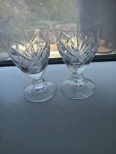 Pair cut glass for sale  EXMOUTH