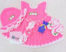 Fantasia de malha de crochê vestido saia rosa lã bebê recém-nascido meninas 0-3 meses comprar usado  Enviando para Brazil