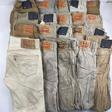 Usado, Lote por atacado de 20 jeans Levi's bege/caqui - masculinos (tamanhos na descrição) comprar usado  Enviando para Brazil