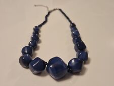 Chunky blue beads for sale  CHISLEHURST