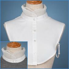 Blusa falsa branca em camadas de chiffon com babados gola alta cetim poliéster colarinho babador, usado comprar usado  Enviando para Brazil