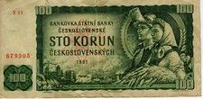Geldschein banknote tschechosl gebraucht kaufen  Rostock