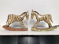 Vintage wooden zebras for sale  Kewaskum