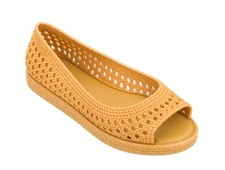 Bombas casuais MELLISSA & JASON WU *Camilla* amarelo mostarda tecido peep toe tamanho 5/38 comprar usado  Enviando para Brazil
