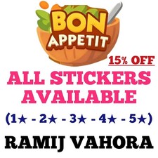 Todos os conjuntos de adesivos disponíveis aqui 1-2-3-4-5⭐ (Envio super rápido) Álbum Bon Appetit comprar usado  Enviando para Brazil