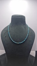 Colares de pedra preciosa azul apatita prata esterlina 925 17 pol. joias mala comprar usado  Enviando para Brazil