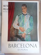 Usado, GRAN CARTEL MUSEO PICASSO, ARLEQUIN, PALACIO AGUILAR, BARCELONA - ESPAÑA comprar usado  Enviando para Brazil