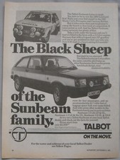 1981 talbot sunbeam for sale  DARWEN