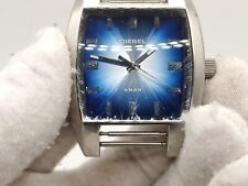 Diesel DZ 1032 relógio masculino quartzo nova bateria tom prata mostrador azul sem pulseira 37mm, usado comprar usado  Enviando para Brazil