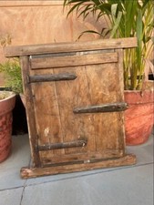 Antiga faixa de ferro antiga de madeira feita à mão janela Bikaner porta única com moldura comprar usado  Enviando para Brazil