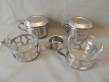 Conjunto de café e chá 2 copos Duralex com suportes e 2 infusores de aço inoxidável 18/8 comprar usado  Enviando para Brazil