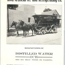 c1900s Marshalltown, Iowa Refrigeração de Gelo Artificial Anúncio Impressão Anúncio 1R, usado comprar usado  Enviando para Brazil