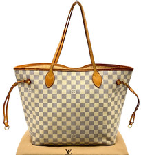 Autêntica bolsa Louis Vuitton Damier Azur Neverfull MM N51107 NS060418 comprar usado  Enviando para Brazil