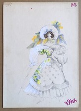 Dessin aquarelle portrait d'occasion  Paris II