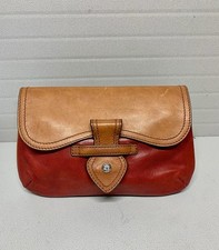Vintage Brooks Brothers Clutch Feminino Vermelho/Marrom Couro Genuíno Macio Médio comprar usado  Enviando para Brazil